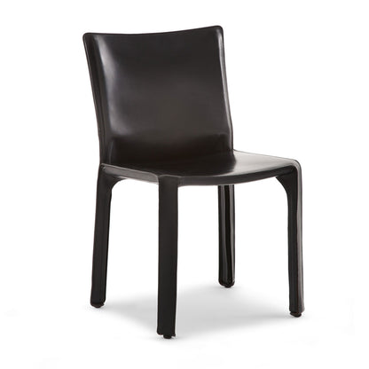 Cab 412 Side Chair | Black Hide