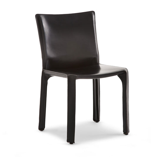 Cab 412 Side Chair | Black Hide