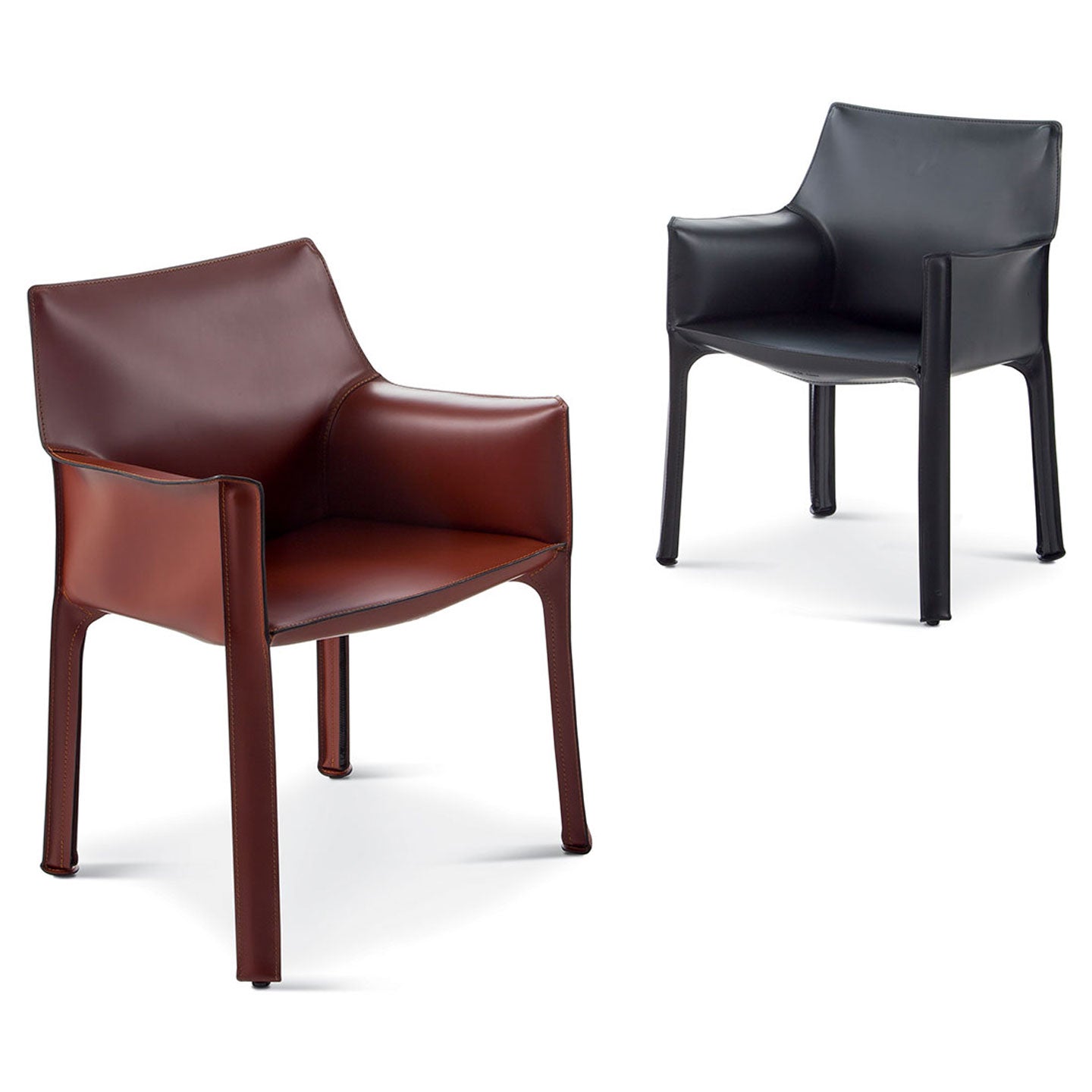 Cab 413 Arm Chair | Russian Red Hide