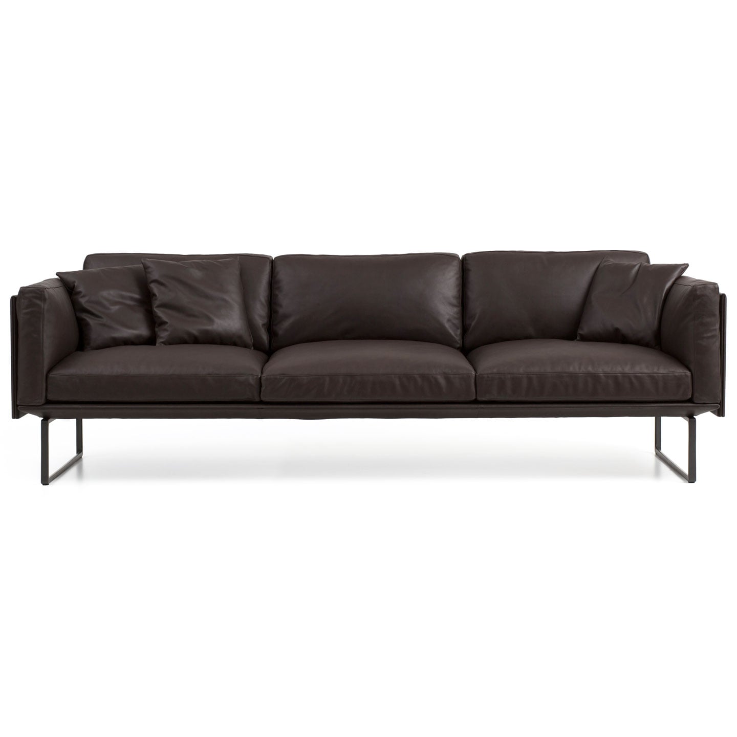 8 'Otto' 3 Seat Sofa | Scozia 13X202 Dark Brown Leather