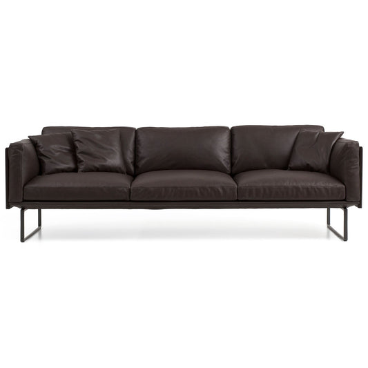 8 'Otto' 3 Seat Sofa | Scozia 13X202 Dark Brown Leather