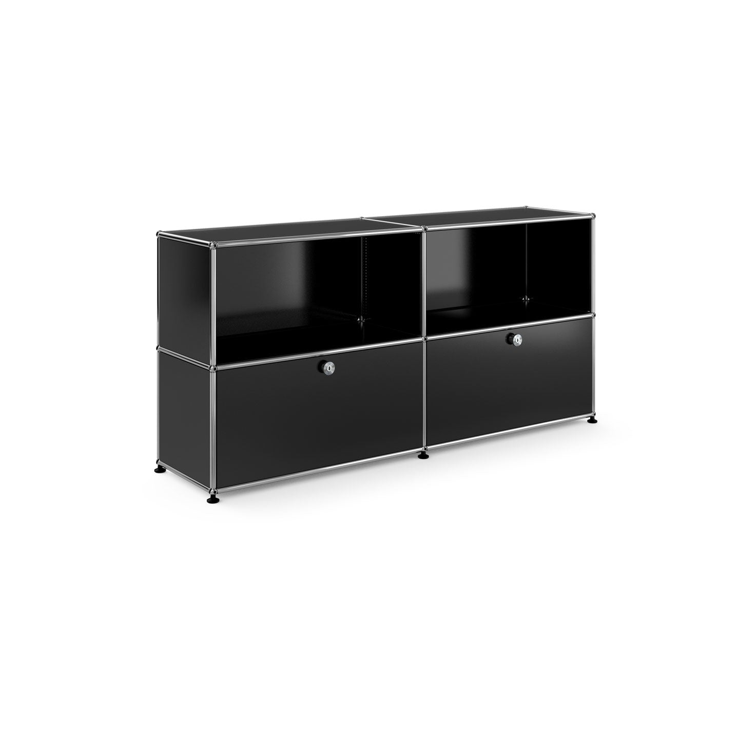 USM Sideboard Lower Doors | Graphite Black Lacquer Panels