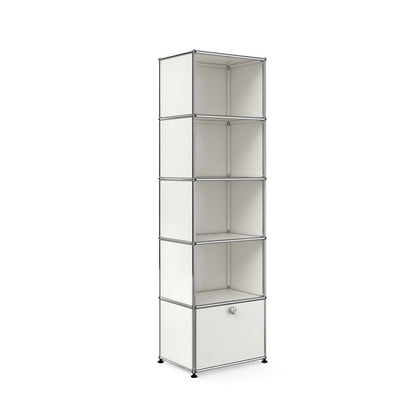 USM Shelving with One Drawer | White Lacquer Panels