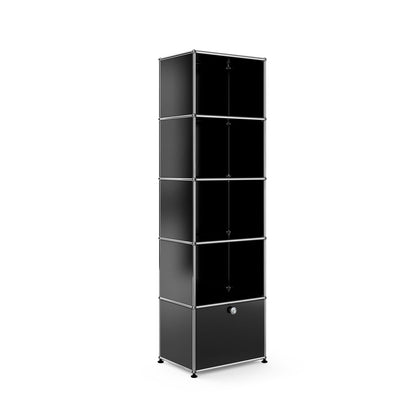 USM Shelving with One Drawer | White Lacquer Panels