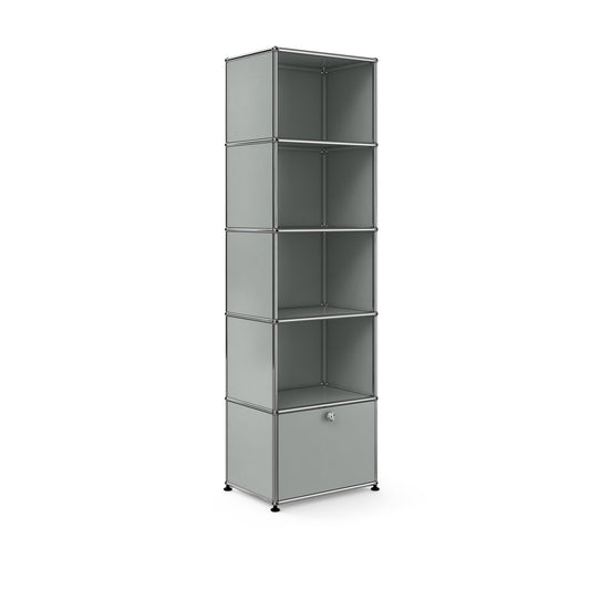 USM Shelving with One Drawer | Olive Green Lacquer Panels