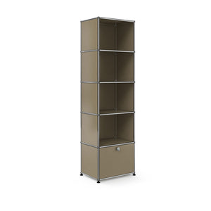 USM Shelving with One Drawer | Beige Lacquer Panels