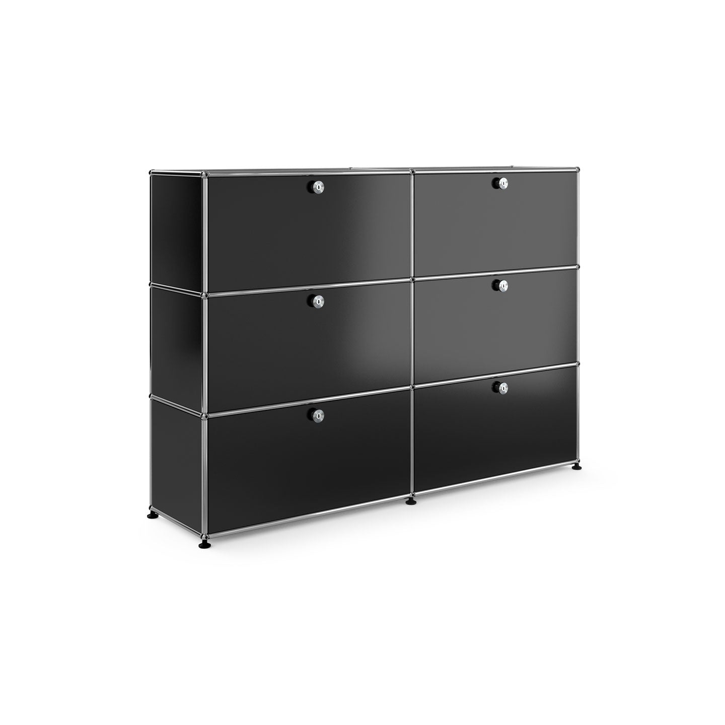 USM Tall Sideboard | Black Lacquer Panels