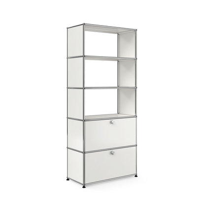 USM Shelving with Two Doors | White Lacquer Panels