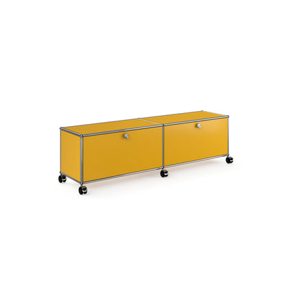 USM Low Media Unit | Golden Yellow Lacquer Panels