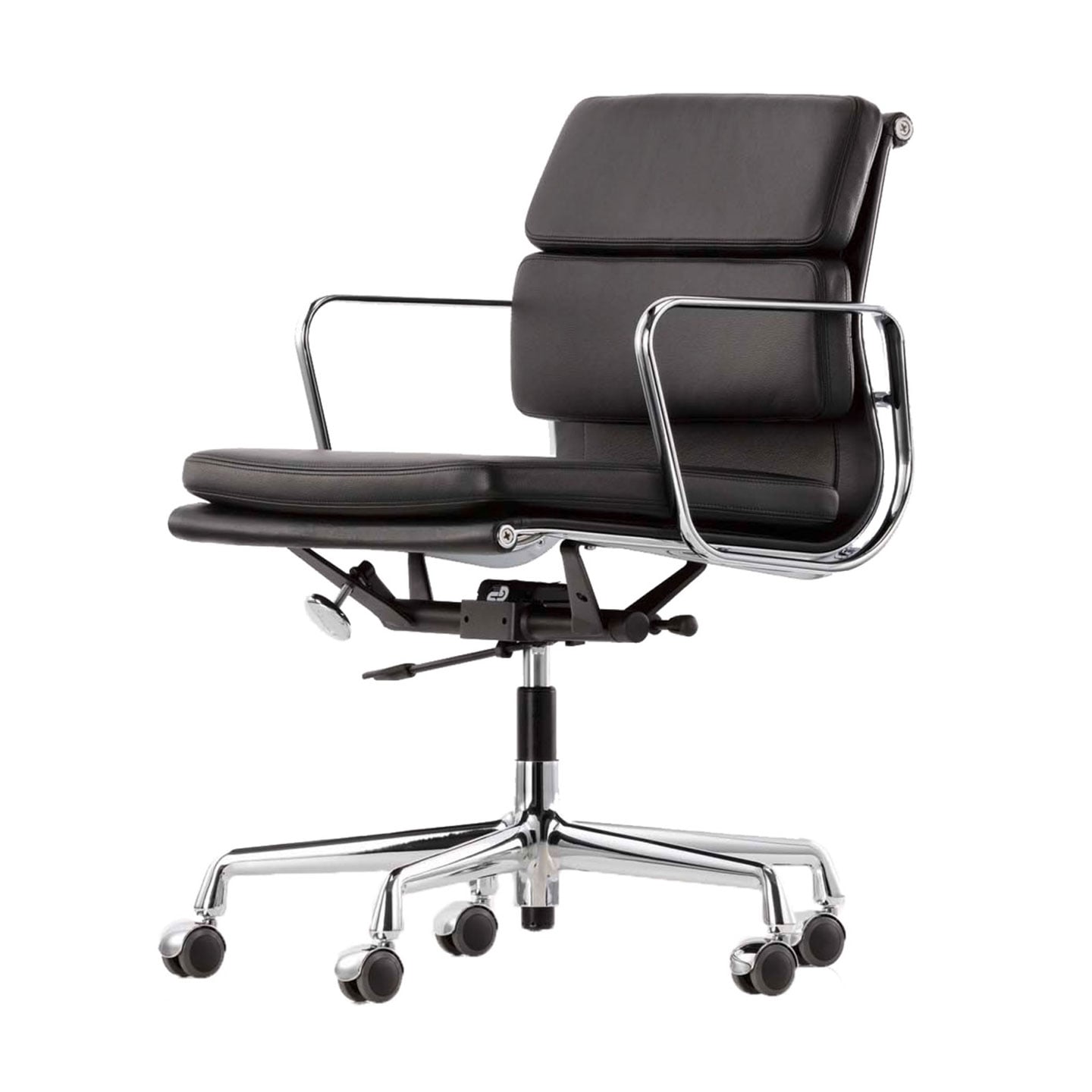 Soft Pad EA 217 Chair | Leather Asphalt 67 and Plano Dark Grey 69