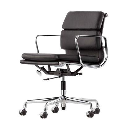 Soft Pad EA 217 Chair | Leather Asphalt 67 and Plano Dark Grey 69