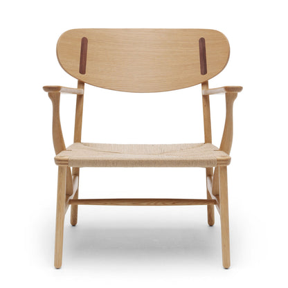 CH22 Lounge Chair | Natural Papercord Seat Oiled Oak Frame