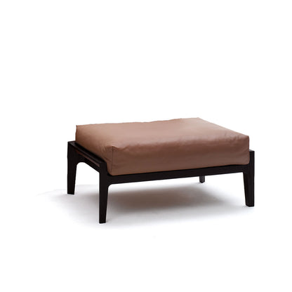 Elm Footstool | Beige Speckle 5023 Fabric