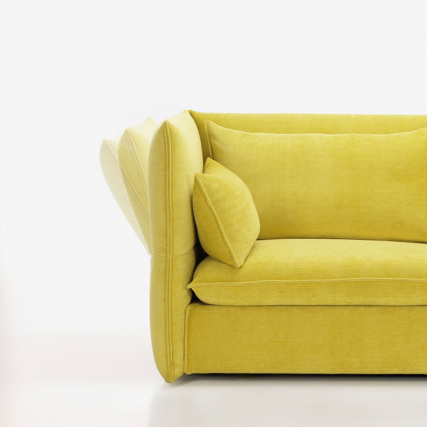 Mariposa 2 Seat Sofa | Iroko 01 Lemon Upholstery