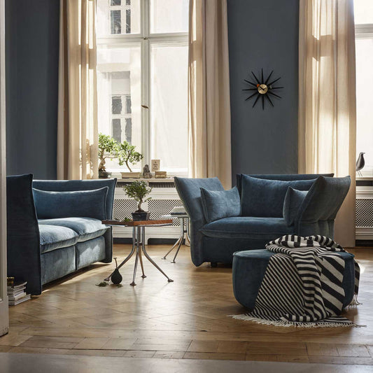 Mariposa 2 Seat Sofa | Iroko 06 Dark Blue Upholstery