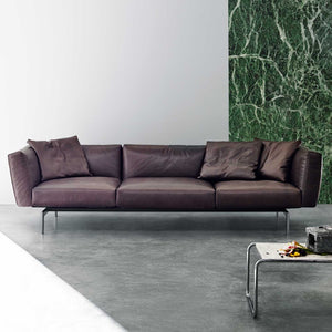 Avio 3 Seat Sofa | Volo Leather 947 Coffee Bean