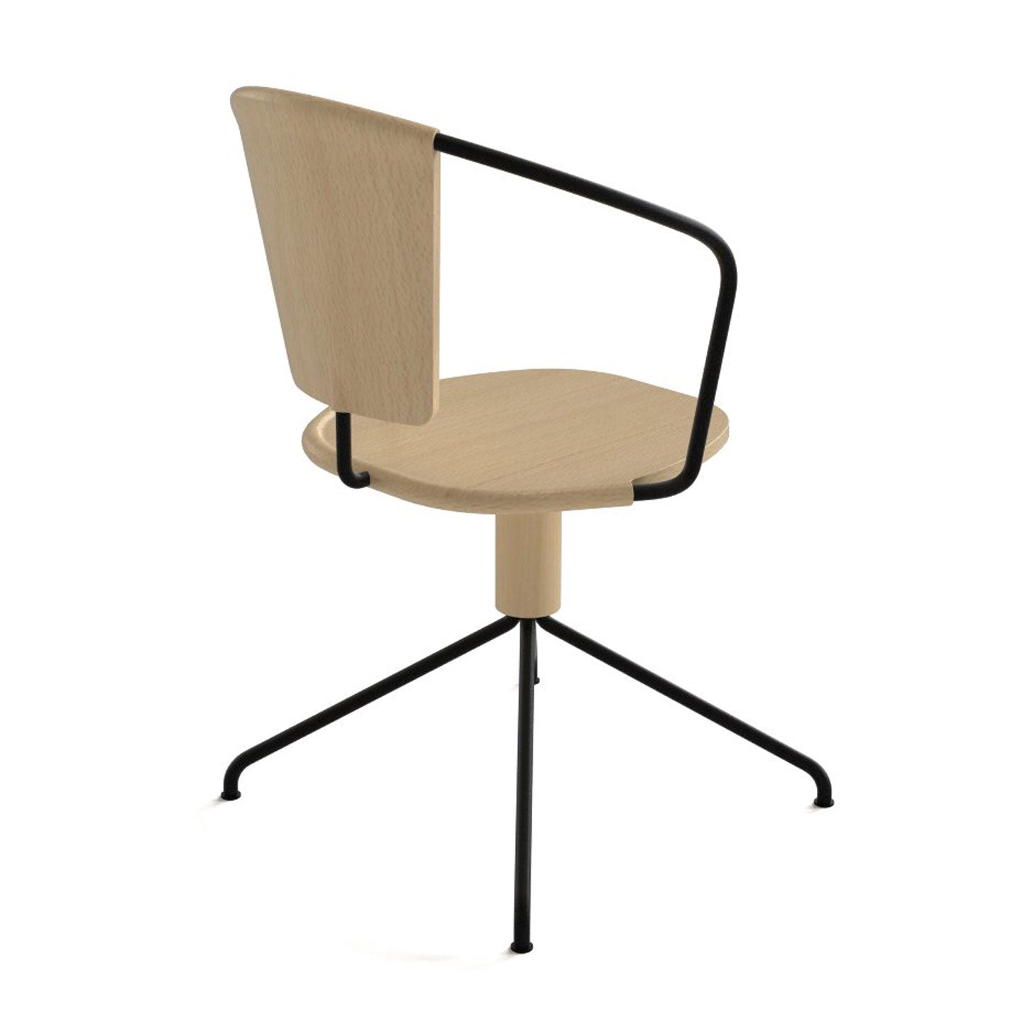 Uncino B Swivel Chair | Natural Oak