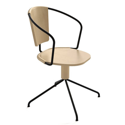 Uncino B Swivel Chair | Natural Oak