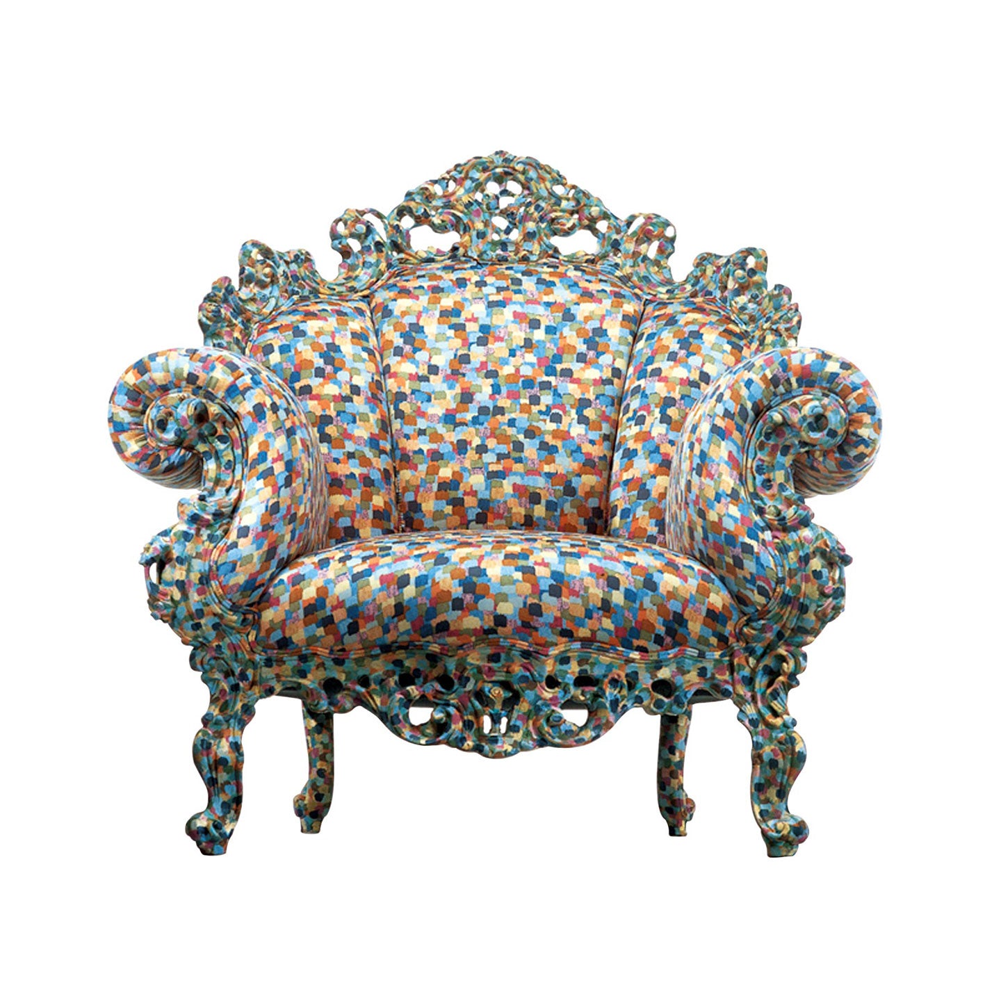 Proust Mendini Chair | Multicolour Fabric