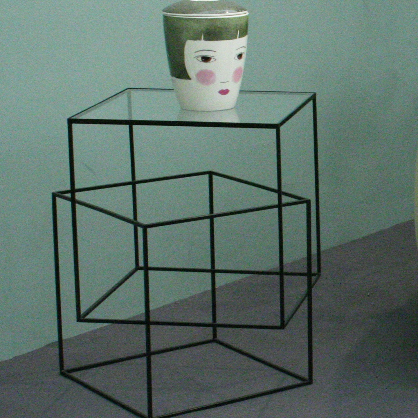 Thin Black Table | Matt Black Lacquer