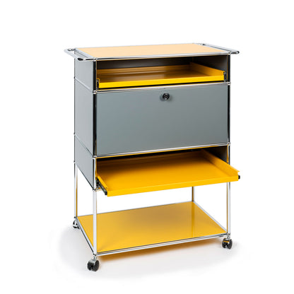 USM Jane Danger Bar Trolley | Golden Yellow and Light Grey