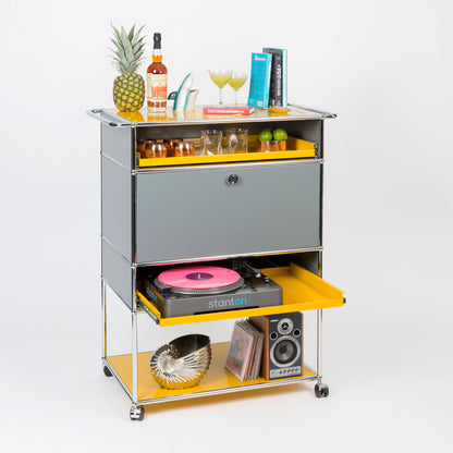 USM Jane Danger Bar Trolley | Golden Yellow and Light Grey