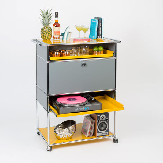 USM Jane Danger Bar Trolley | Golden Yellow and Light Grey