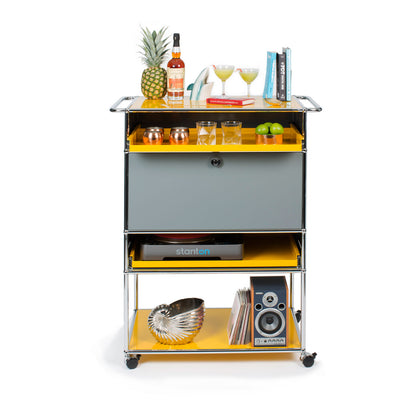 USM Jane Danger Bar Trolley | Golden Yellow and Light Grey