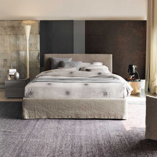 Notturno Shabby Chic Bed 180cm | Oatmeal Safari 716 Fabric