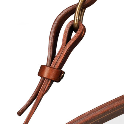 Adnet Mirror 58cm | Tan Leather