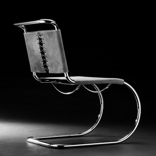 S533 Chair | Black Butt Leather Lace Backed