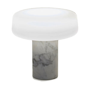 Solid Table Lamp | Carrara Grey Marble