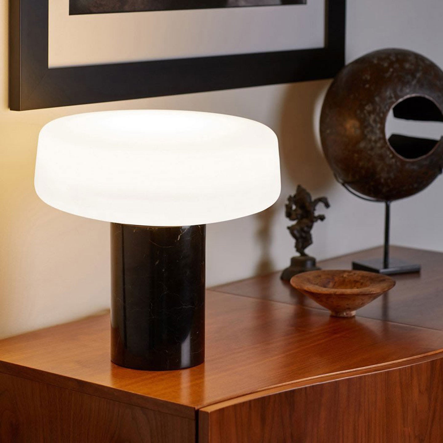 Solid Table Lamp | Nero Marquina Black Marble