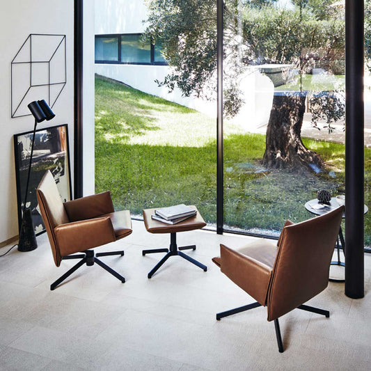 Pilot Soft Low Back Chair | Cognac 06 Venezia Leather