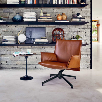Pilot Soft Low Back Chair | Cognac 06 Venezia Leather