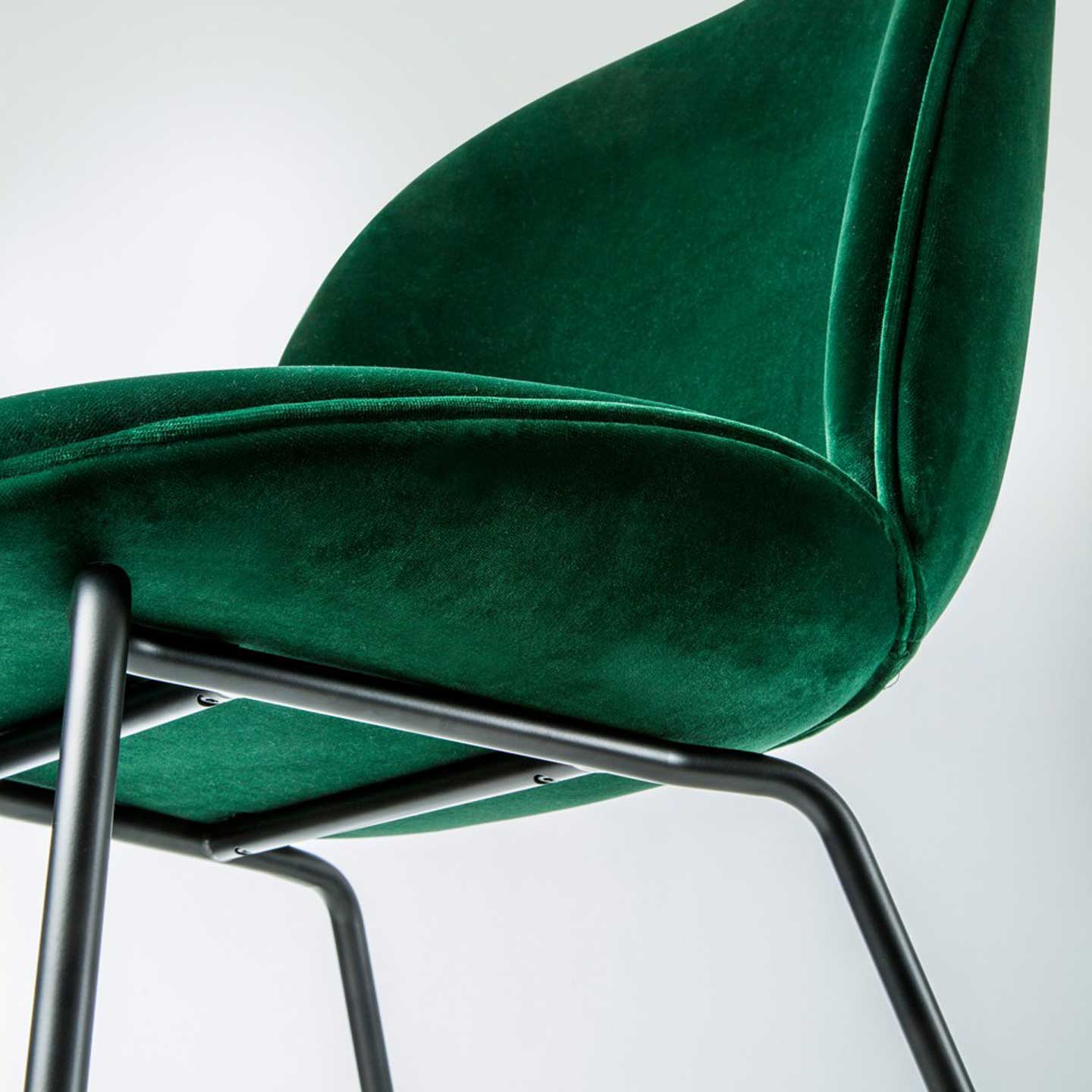 Beetle Dining Chair | Grey Green 926 Canvas Upholstery