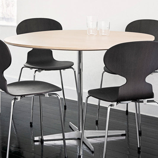 A623 Circular Pedestal Table | White Laminate Top