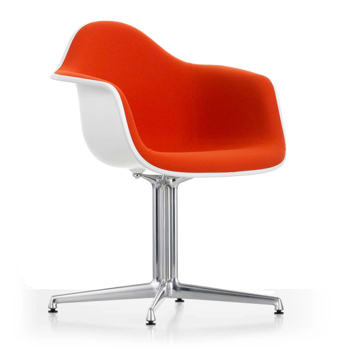 DAL Eames Upholstered Armchair | Red/Poppy Red 63 Hopsak with White 04