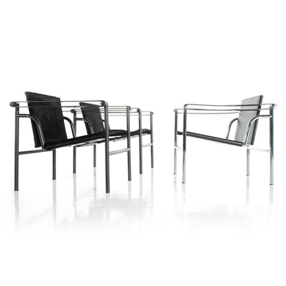 1 Fauteuil a Dossier Basculant | Black Hairyskin Seat