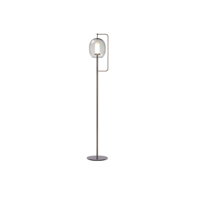Lantern Medium Floor Lamp | Burnished Brass