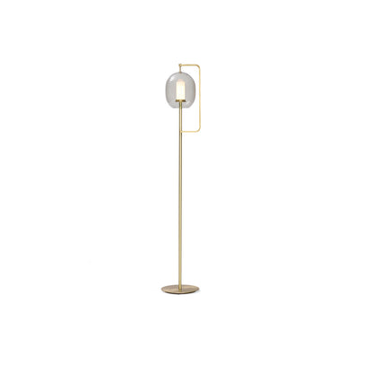 Lantern Medium Floor Lamp | Brass