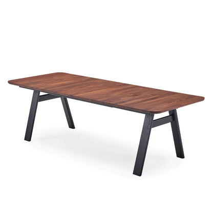 Chess Extending Table GM3400 | Walnut Top White Corian Leaf