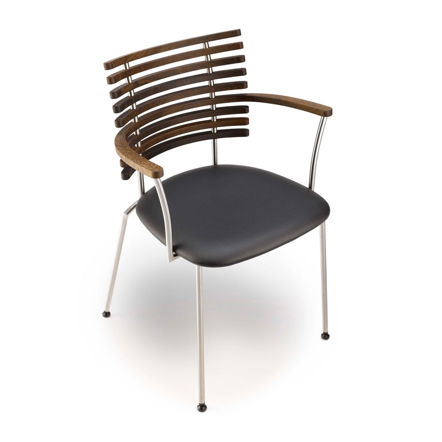 Tiger Armchair | Black Leather Seat