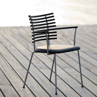 Tiger Armchair | Black Leather Seat