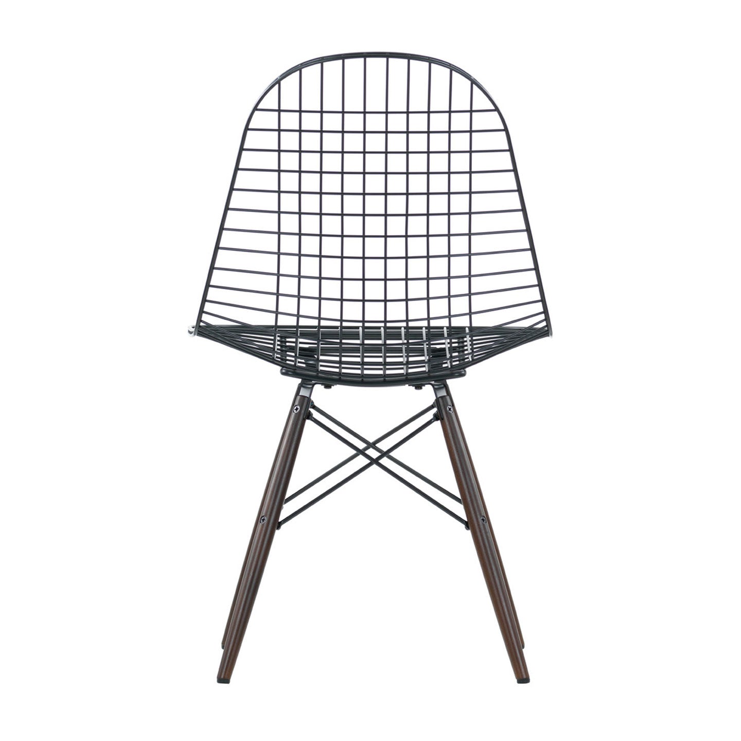 DKW Eames Wire Chair | Basic Dark Powder-coated Seat Shell