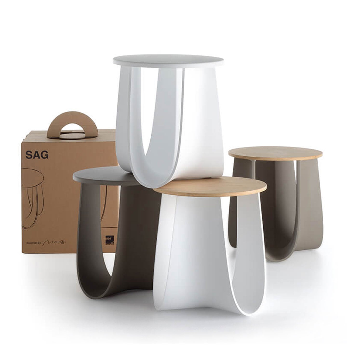 Sag Stool | Mud Polyurethane Top