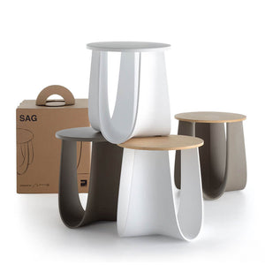 Sag Stool | Mud Polyurethane Top