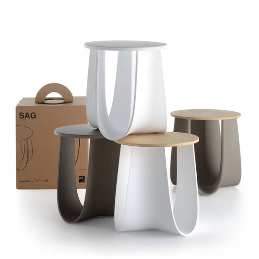 Sag Stool | Mud Polyurethane Top