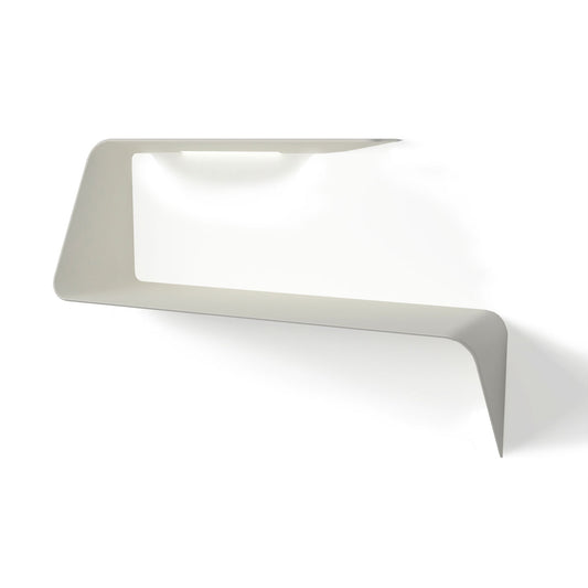 Mamba Desk Shelf | Matt White Cristalplant with LED Lamp