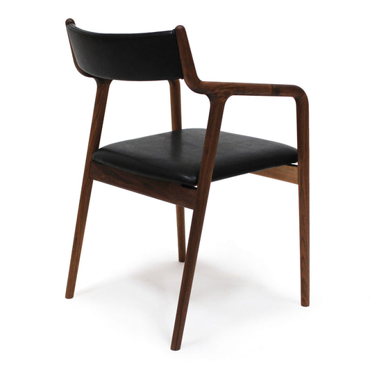 Pepe Dining Chair | Black Leather Seat